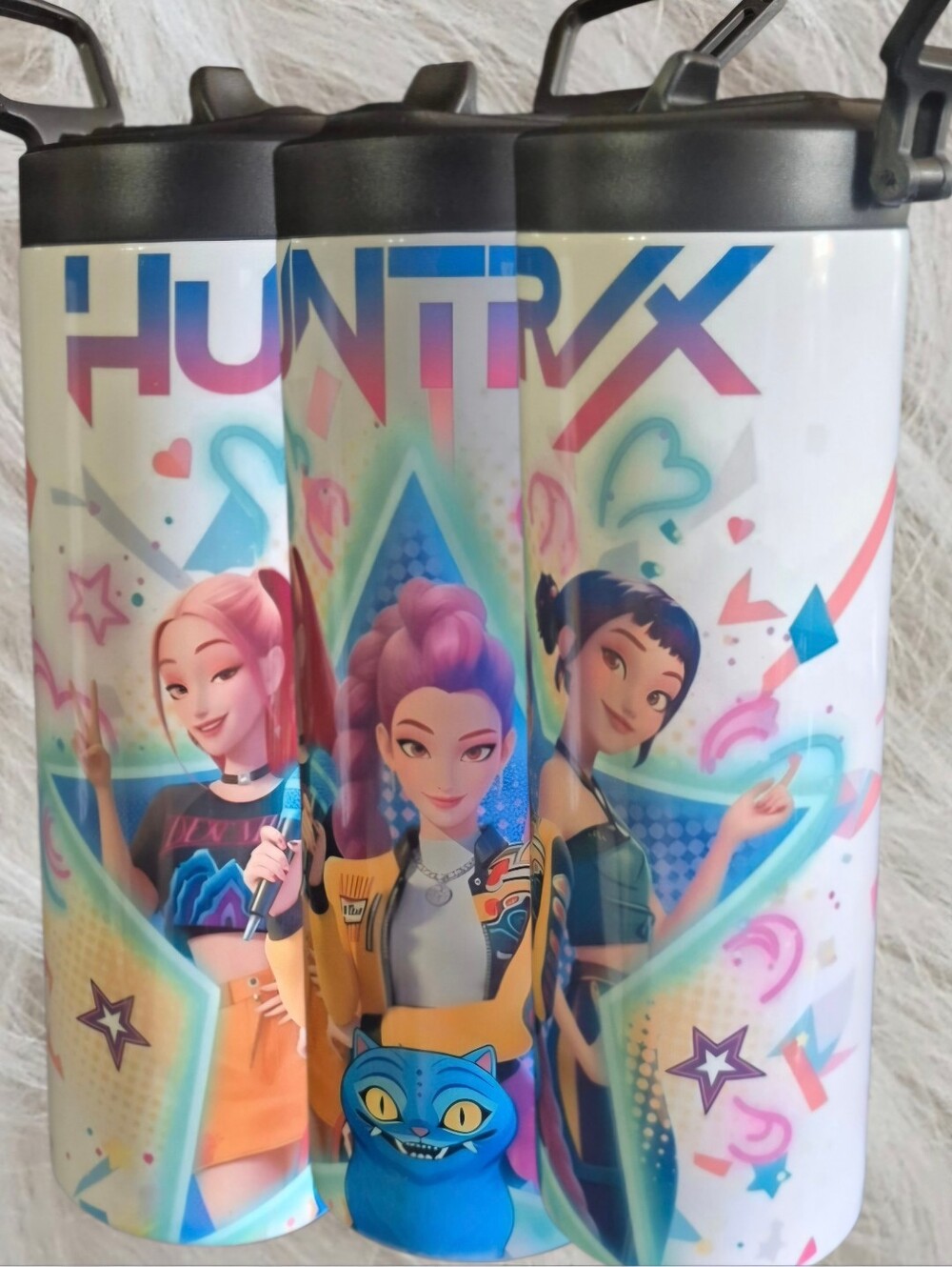 HUNTRX Rainbow Character Stainless 20oz Waterbottle - Animated Girls Design